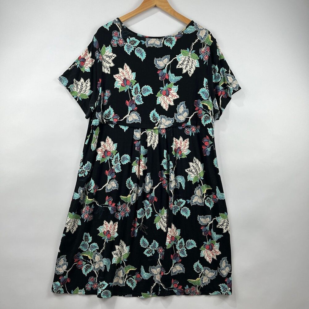 J.Jill Wearever Collection 2X Floral Dress Rayon Spandex Stretch Comfortable - Picture 2 of 8
